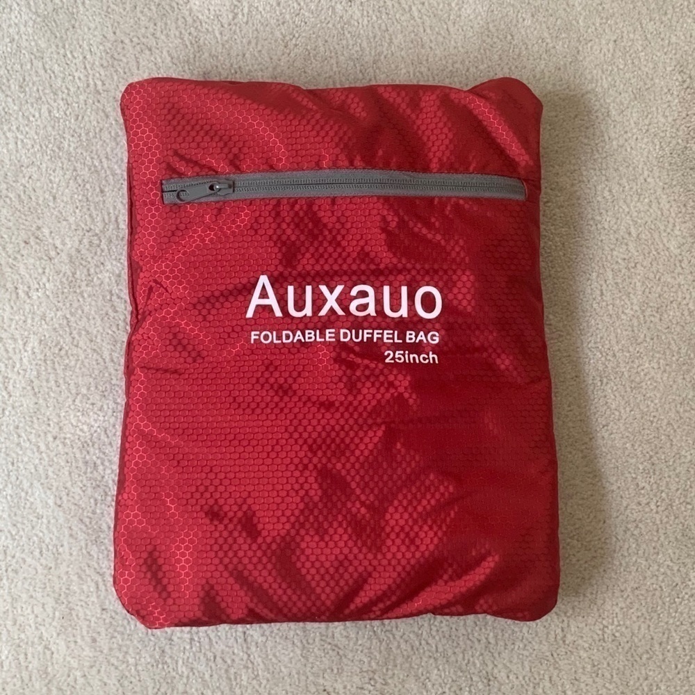New 65L Travel Duffel Bag Foldable/Lightweight,RED - Picture 6 of 15